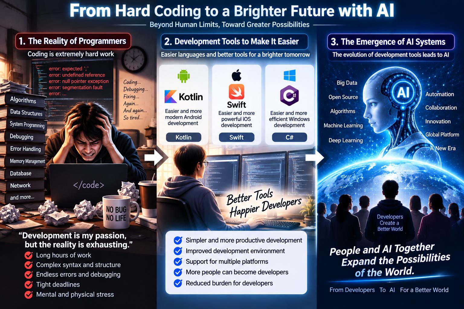 Human-centered development helped lead to AI.