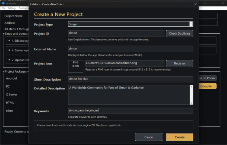 Creating a Project