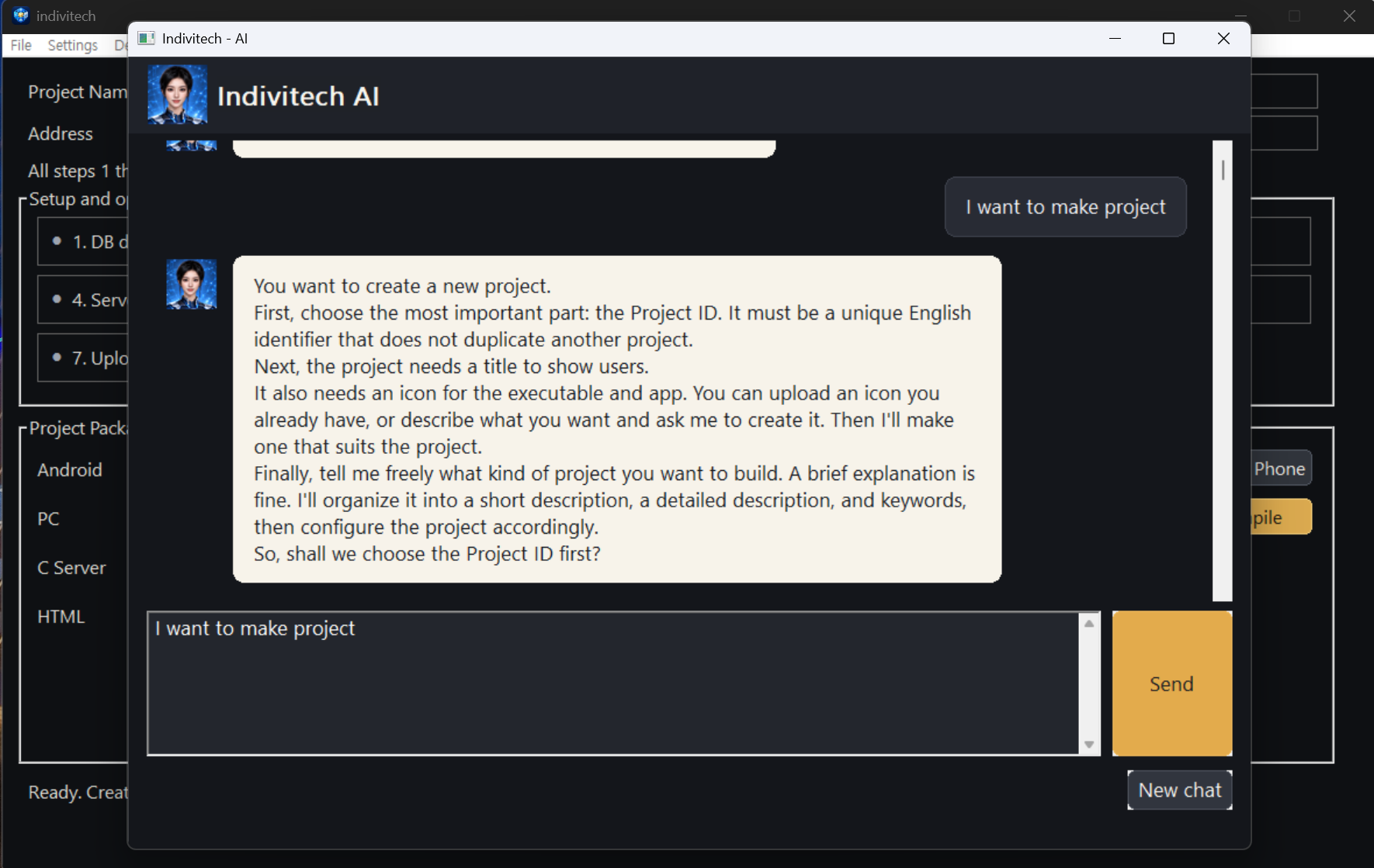 Actual Indivitech AI conversation in English